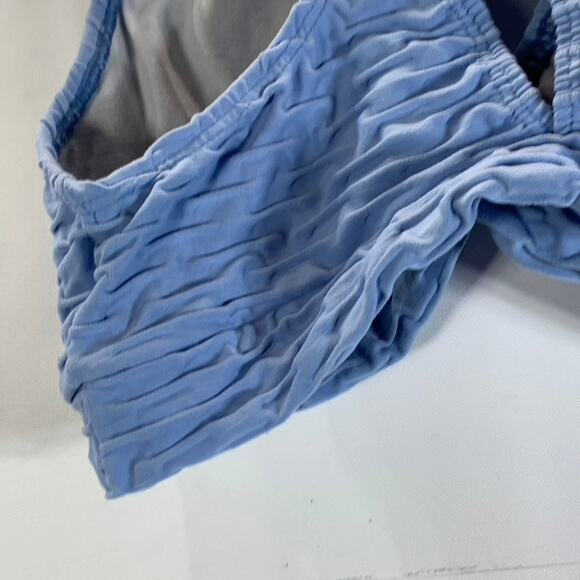 BOOTY BY BRABANT Women's Periwinkle Chrome Sculpt Textured V Top SZ OS - Picture 9 of 11